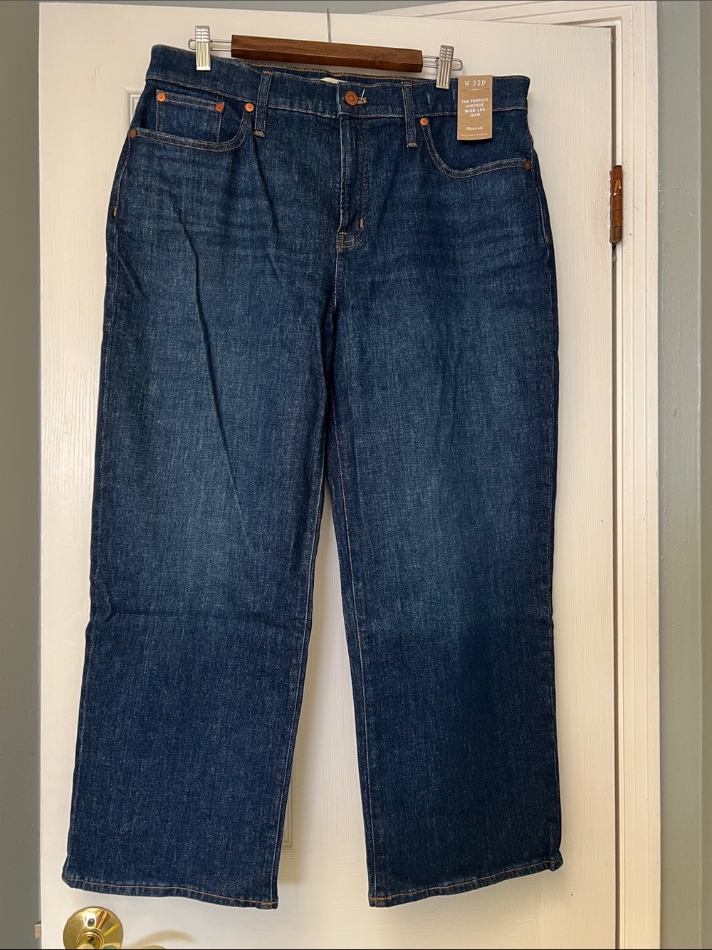 NWT Madewell Perfect Vintage Wide Leg Jean 32 Petite New